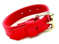 Leather Cockring W/Buckle Red