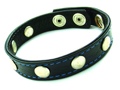 Leather Cockring WithRivets Black