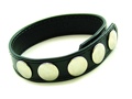 5 Snap leather Cockring Black