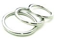 Cock Ring Metal Chrome 3 pc. Set