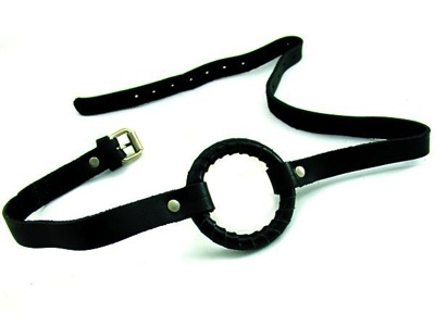 Gag WithLeather O Ring Black