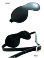 Blindfold Leather Fleece Lined Black