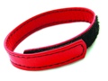 Cock Ring Leather Velcro Red
