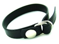 Cock Ring Leather D Ring WithSnap Black