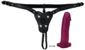 Single Strap Leather Harness w/ Dildo