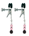 Adjustable Clamp W/Pink Beads