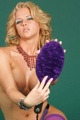 16In Ping Pong Paddle WithPurple Faux Fur