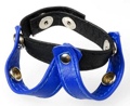 Black And Blue V Style C Ring