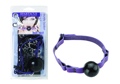 Purple Leather WithBlack Ball Gag WithD Ring
