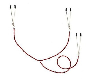 Y-Style Beaded WithClamp Red