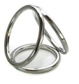 Polished Surgical Steel Triple Cage - Large